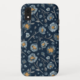 Capa Para iPhone Da Case-Mate Poppies Padrão Floral Azul