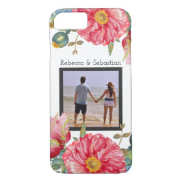 Capa Para iPhone Da Case-Mate Poppy Watercolor Flowers Personalizado Foto