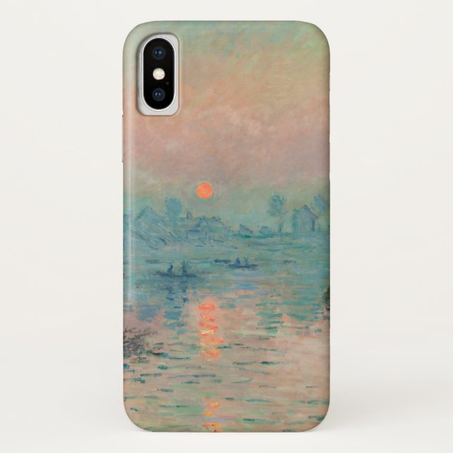 Capa Para iPhone, Case-Mate Pôr do sol de Monet no Impressionismo de Arte Fina (Verso)