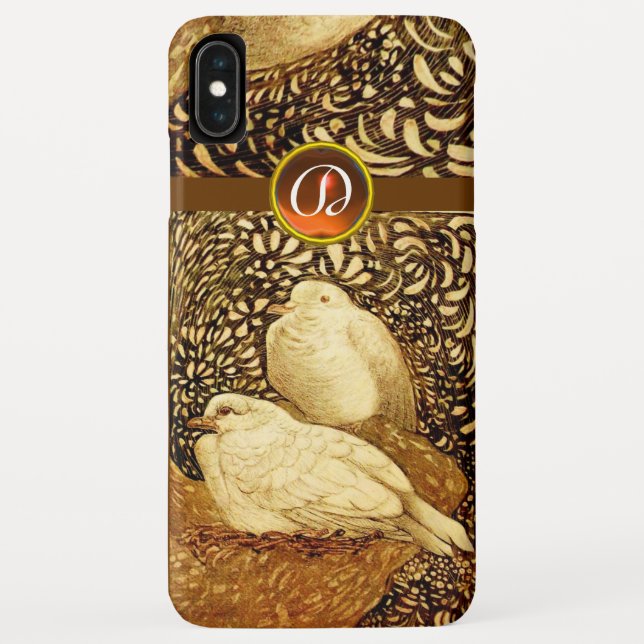 CAPA PARA iPhone, Case-Mate  PORTAS BRANCAS EM SEPIA MARAVILHOSA,MONOGRAMA DA P (Verso)