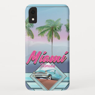 Capa Para iPhone Da Case-Mate Poster das viagens vintage de Miami Florida