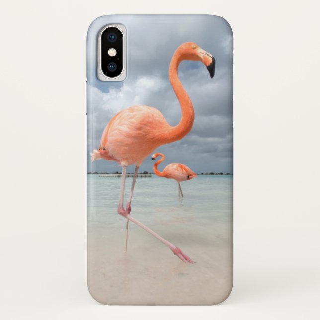Capa Para iPhone, Case-Mate Praia Aruba dos flamingos (Verso)