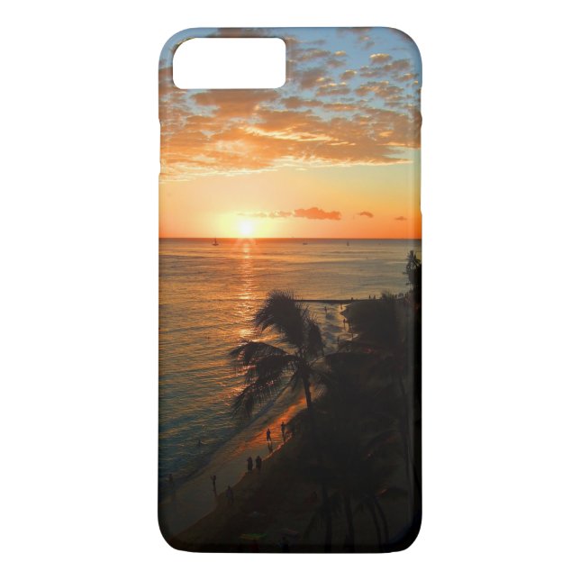 Capa Para iPhone, Case-Mate praia de Waikiki ao pôr do sol (Verso)