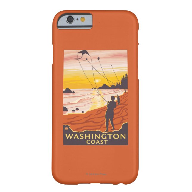 Capa Para iPhone, Case-Mate Praia & papagaios - costa de Washington (Verso)