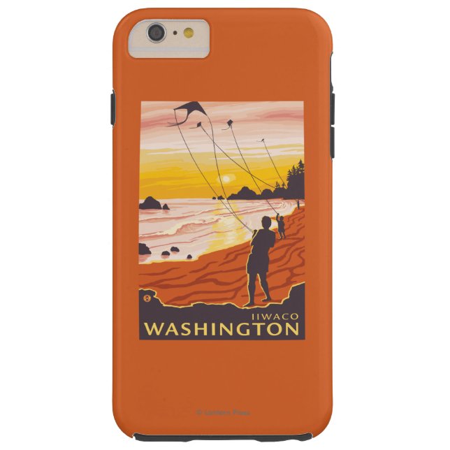 Capa Para iPhone, Case-Mate Praia & papagaios - Ilwaco, Washington (Verso)