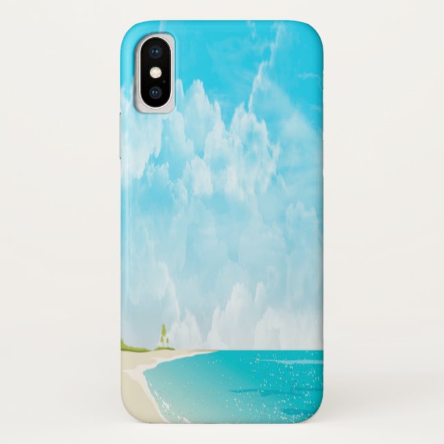 Capa Para iPhone, Case-Mate Praia Tranquila & Céu Oceano (Verso)