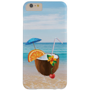 Capa Barely There Para iPhone 6 Plus Praia Tropical, Céu Azul, Areia Oceânica, Coctail 