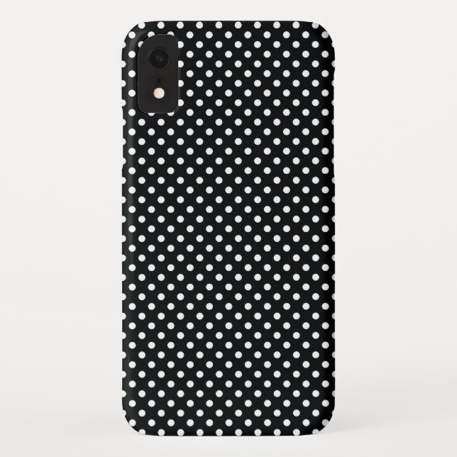 Capa Para iPhone, Case-Mate Preto com pontos brancos (Verso)