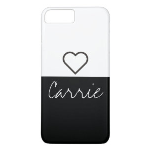 Capa Para iPhone Da Case-Mate Preto e Branco com risca Texto e fonte personali