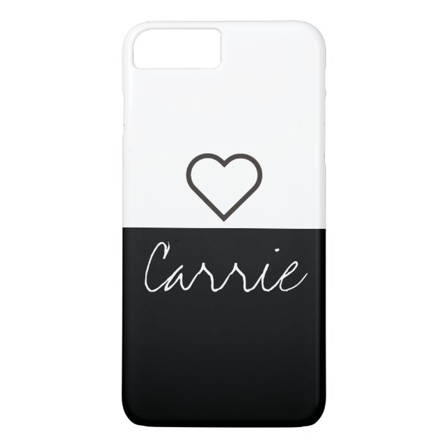Capa Para iPhone, Case-Mate Preto e Branco com risca | Texto e fonte personali (Verso)