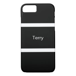 Capa iPhone 8/ 7 Preto e Branco Personalizados Modernos