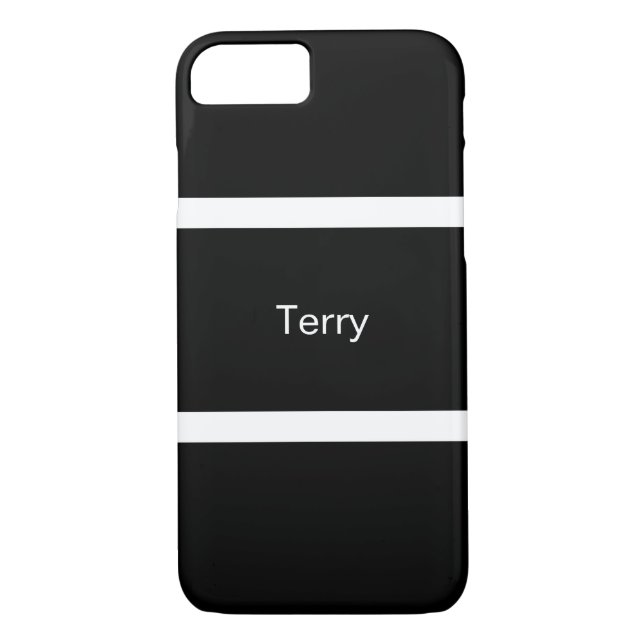 Capa Para iPhone, Case-Mate Preto e Branco Personalizados Modernos (Verso)