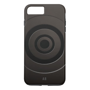Capa Para iPhone Da Case-Mate Preto moderno dos círculos geométricos com algum