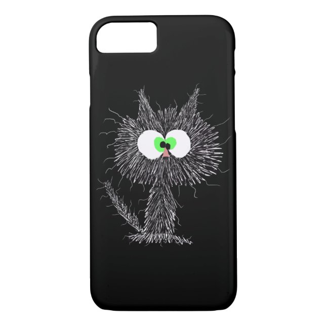 Capa Para iPhone, Case-Mate Preto para Gato Confuso  (Verso)