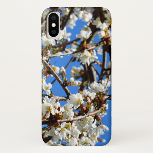 Capa Para iPhone, Case-Mate Primavera floresce branco elegante (Verso)