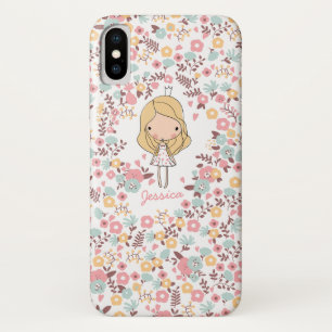 Capa Para iPhone Da Case-Mate Princesa bonito Monograma Costume Floral