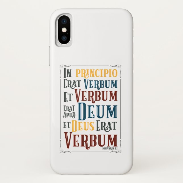 Capa Para iPhone, Case-Mate Principio Erat Verbum Bíblia Latim Verse (Verso)