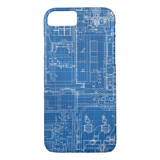 Capa Para iPhone, Case-Mate Professor de arquitetura de design azul (Verso)