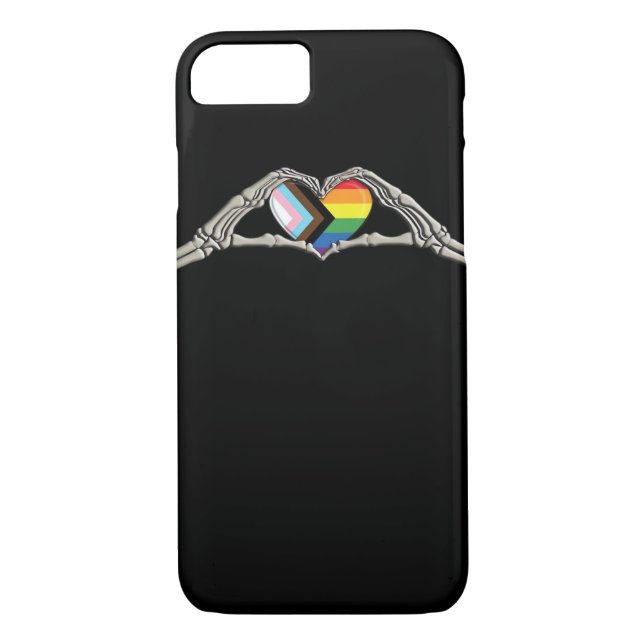 Capa Para iPhone, Case-Mate Progresso do Orgulho Cardíaco das Mãos Ossas (Verso)