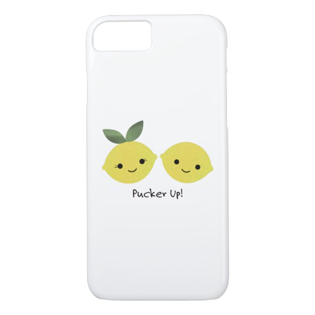 Capa Para iPhone, Case-Mate Pucker, Cute Kawaii Lemons (Verso)