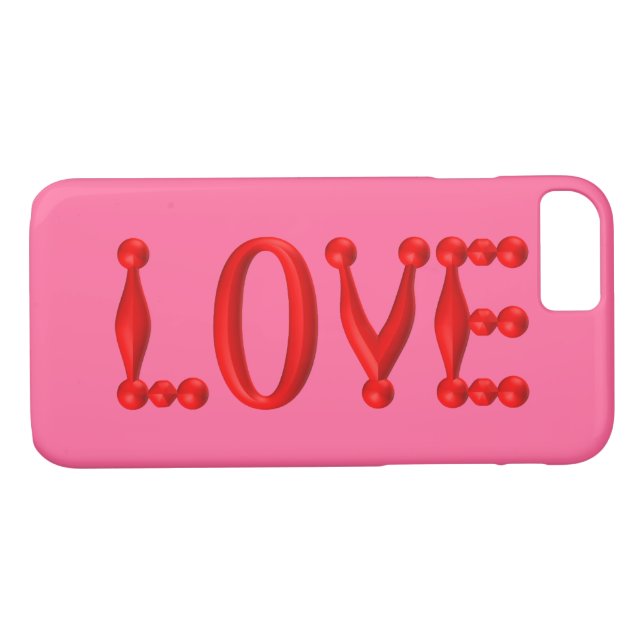 Capa Para iPhone, Case-Mate Puffy Red LOVE (Verso (Horizontal))