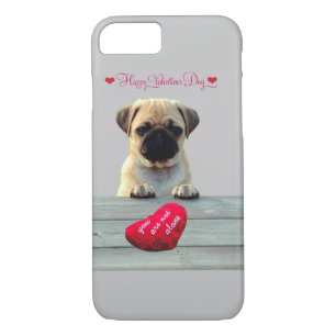 Capa Para iPhone Da Case-Mate Pug Wishing Feliz dia de os namorados iPhone 7