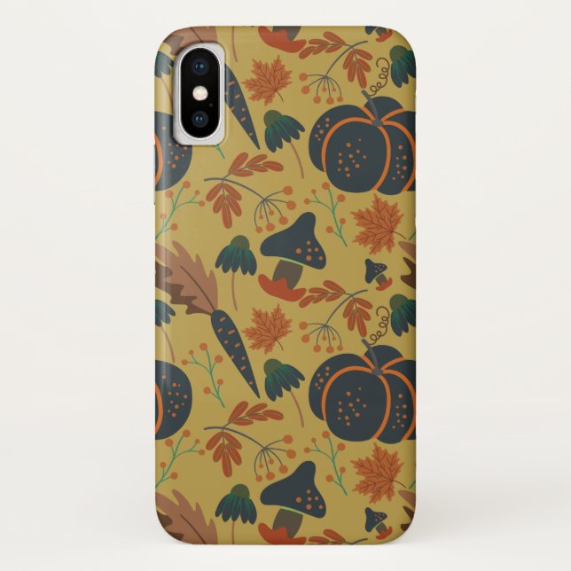 Capa Para iPhone, Case-Mate Pumpkins e cenouras, sem costura (Verso)