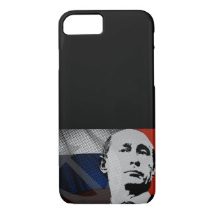 Capa iPhone 8/ 7 Putin com bandeira russa