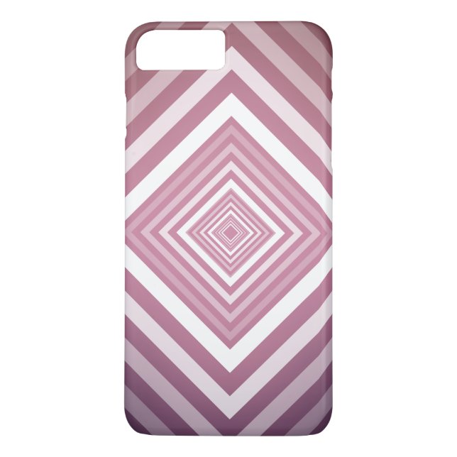 Capa Para iPhone, Case-Mate Quadrados de Gradação Brancos e Rosa Modernos (Verso)