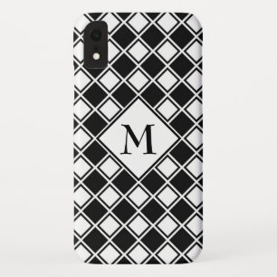 Capa Para iPhone Da Case-Mate Quadrados Pretos E Brancos Monogramados