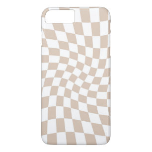 Capa iPhone 8 Plus/7 Plus Quadro de verificação com Rosa cor-de-rosa com are