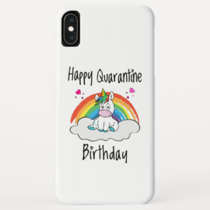 Capa Para iPhone Da Case-Mate Quarantine Birthday Unicorn arco-íris