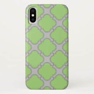 Capa Para iPhone X Quatrefoil Verde