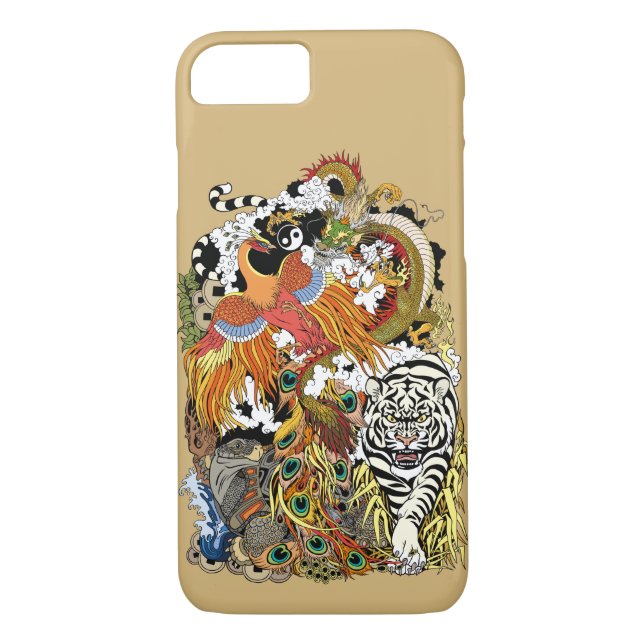 Capa Para iPhone, Case-Mate quatro animais celestes (Verso)