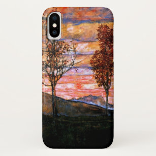 Capa Para iPhone X Quatro árvores por Egon Schiele