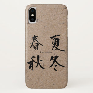 Capa Para iPhone Da Case-Mate Quatro estações em Kanji japonês em papel feito à