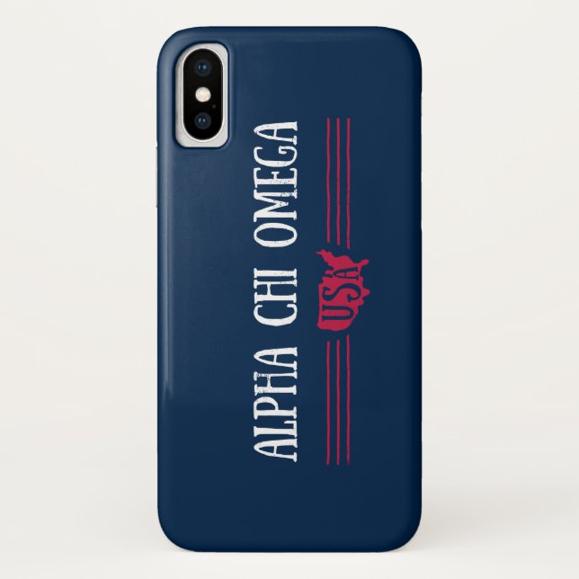 Capa Para iPhone, Case-Mate Qui alfa Omega - EUA (Verso)