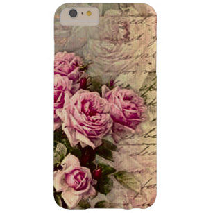 Capa Barely There Para iPhone 6 Plus Quic francês country, chique, rosas rosa, flora