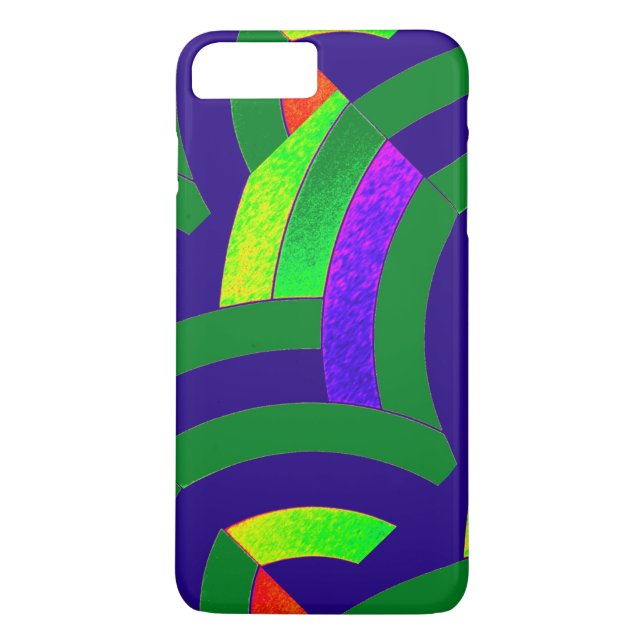 Capa Para iPhone, Case-Mate quic - modernos cavaleiros verdes/azuis (Verso)