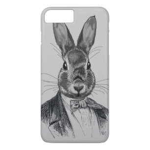 Capa iPhone 8 Plus/7 Plus Rabbit em Traje Retrato