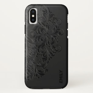 Capa Para iPhone Da Case-Mate Raça Floral da Vintage Negra