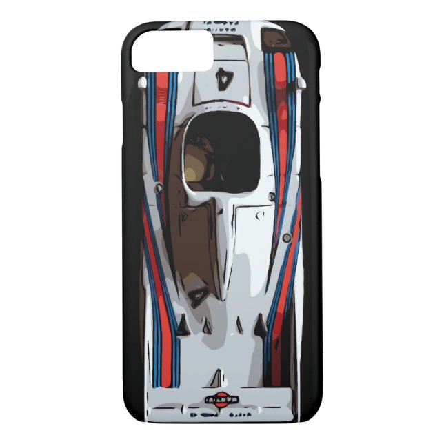 Capa Para iPhone, Case-Mate RACE CAR - vermelho, branco, azul (Verso)