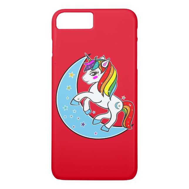 Capa Para iPhone, Case-Mate Rainbow Celestial Blue Moon & Stars Unicorn (Verso)