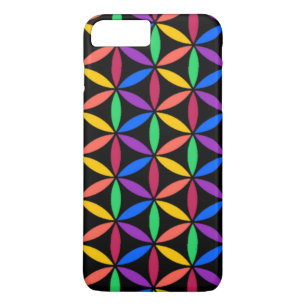 Capa iPhone 8 Plus/7 Plus Rainbow Flower of Life Standard (Flor da Vida)