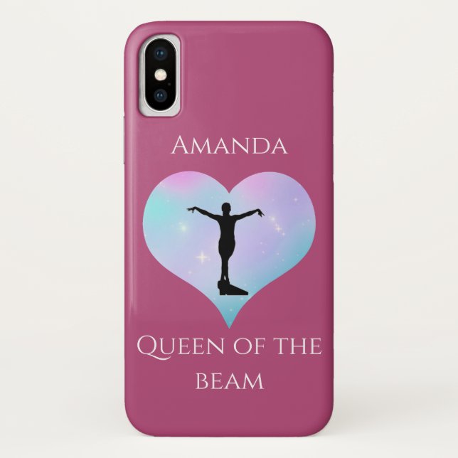 Capa Para iPhone, Case-Mate Rainha Rosa Da Ginástica Do Feixe Personalizada (Verso)