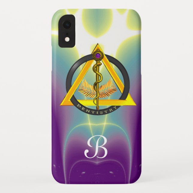CAPA PARA iPhone, Case-Mate  RAIO DA DENTISTA DE ASCLEPIUS MONOGRAMA (Verso)