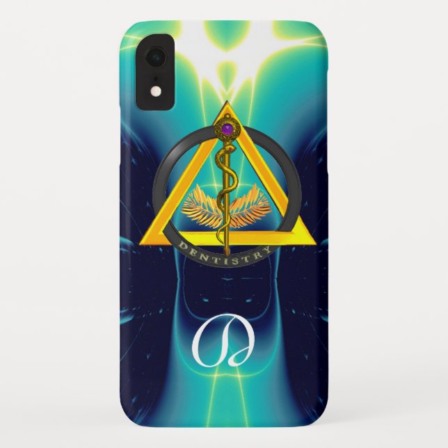 CAPA PARA iPhone, Case-Mate  RAIO DA DENTISTA DE ASCLEPIUS MONOGRAMA (Verso)