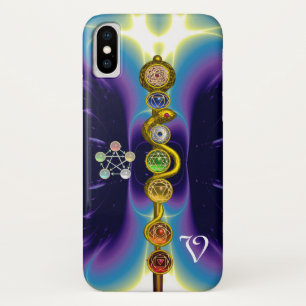 CAPA PARA iPhone X  RAIO DE ASCLEPIUS 7 CHAKRAS,YOGA, ENERGIA ESPIRITU