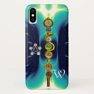 CAPA PARA iPhone X  RAIO DE ASCLEPIUS 7 CHAKRAS,YOGA, ENERGIA ESPIRITU
