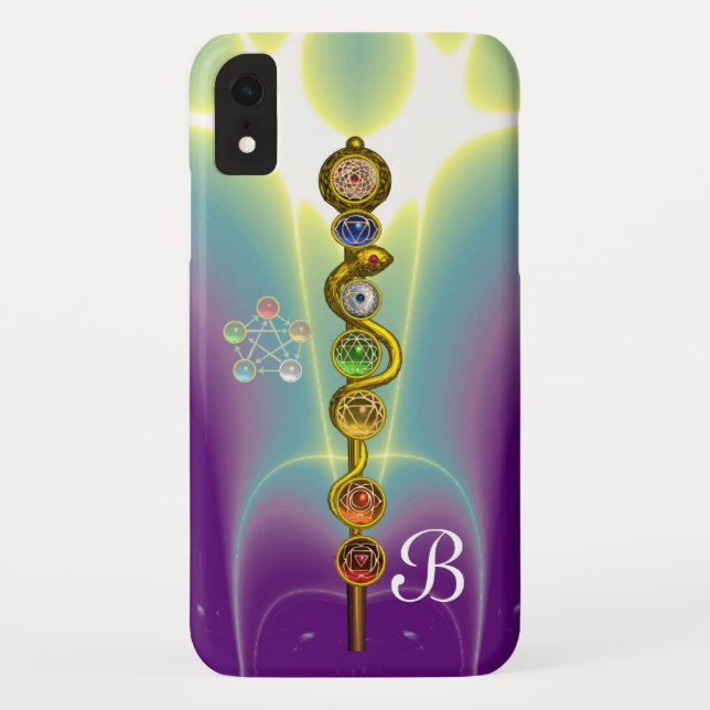 CAPA PARA iPhone, Case-Mate  RAIO DE ASCLEPIUS 7 CHAKRAS,YOGA, ENERGIA ESPIRITU (Verso)